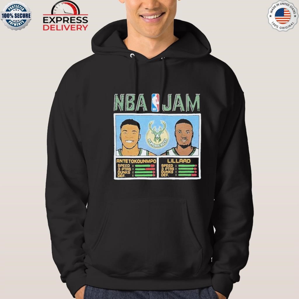 Nba Jam Bucks Antetokounmpo And Lillard Milwaukee Bucks Shirt