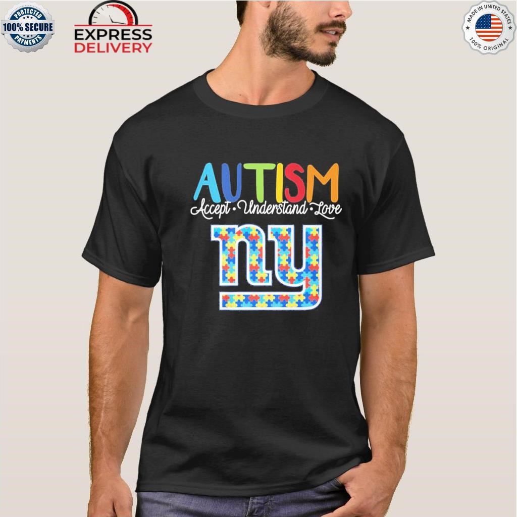 Peace Love Autism Awareness New York Giants Nfl Shirt - The Clothes You'll  Ever Need