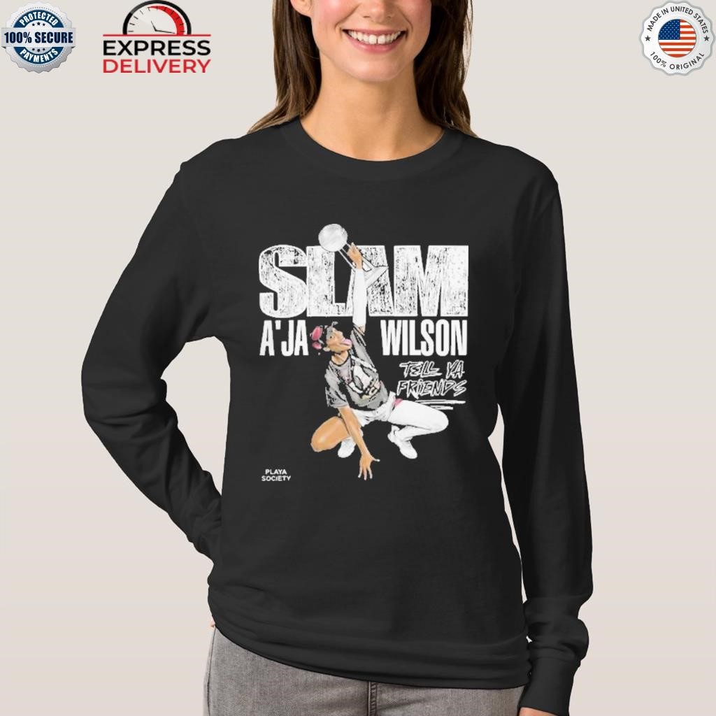 A'ja Wilson Shirt,Las Vegas Aces A'ja Wilson Playa Society Gray 2022 Mvp  Player sold by Ameqran, SKU 24325203