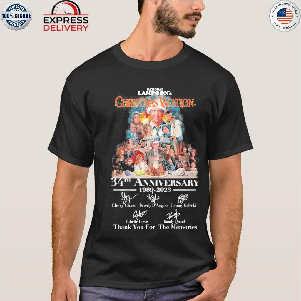 National lampoon Christmas vacation 34th anniversary 1989 2023 thank you for the memories unsiex shirt
