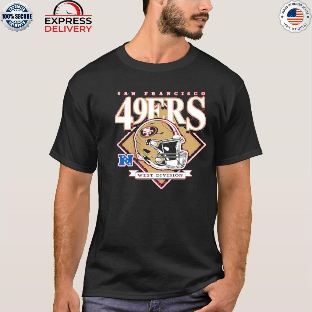 San francisco 49ers new era red bold helmet shirt