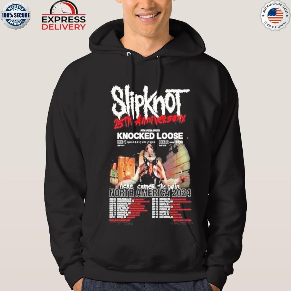Slipknot 25th anniversary tour with special guests knocked loose hoodie