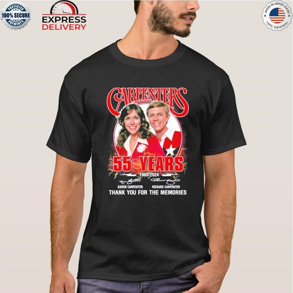 The carpenters 55 years 1969 2024 thank you for the memories shirt