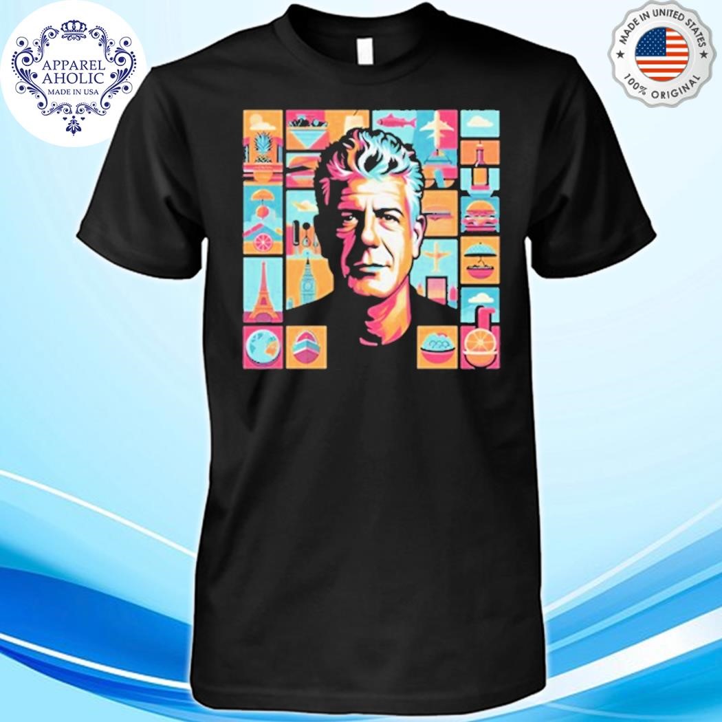 Anthony Bourdain Collage Art Shirt