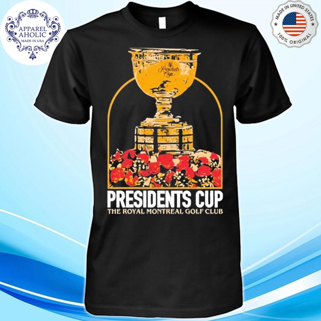 Barstool golf x presidents cup trophy and flowers shirt