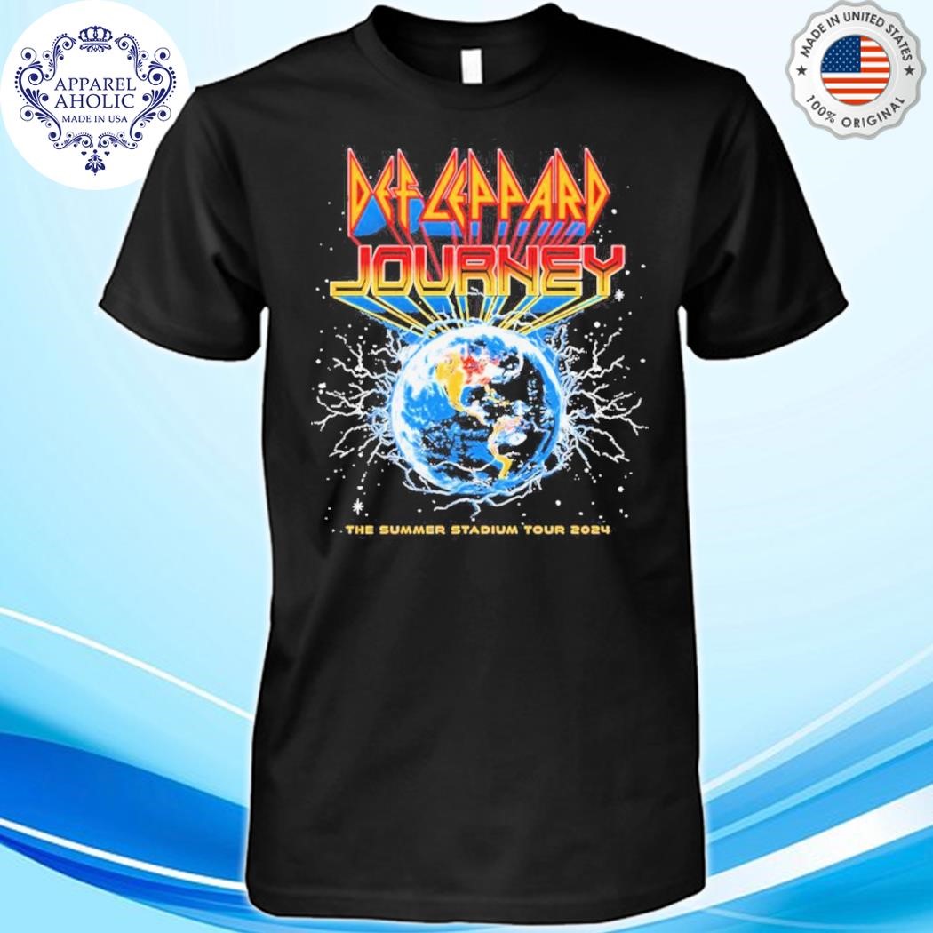 Def Leppard Journey Event Tee Earth The Summer Stadium Tour 2024 Shirt