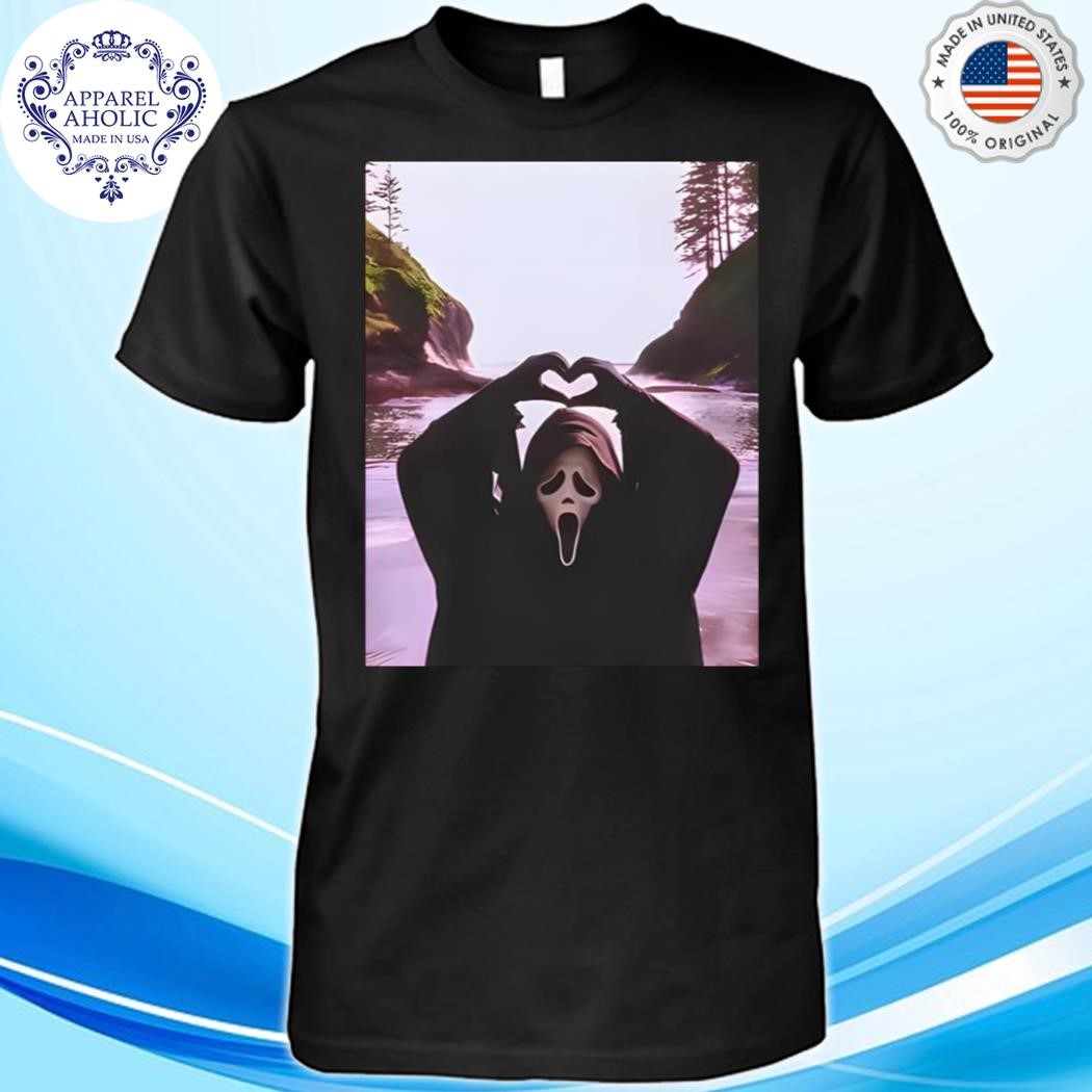 Ghostface Scream Halloween Heart Hands Shirt