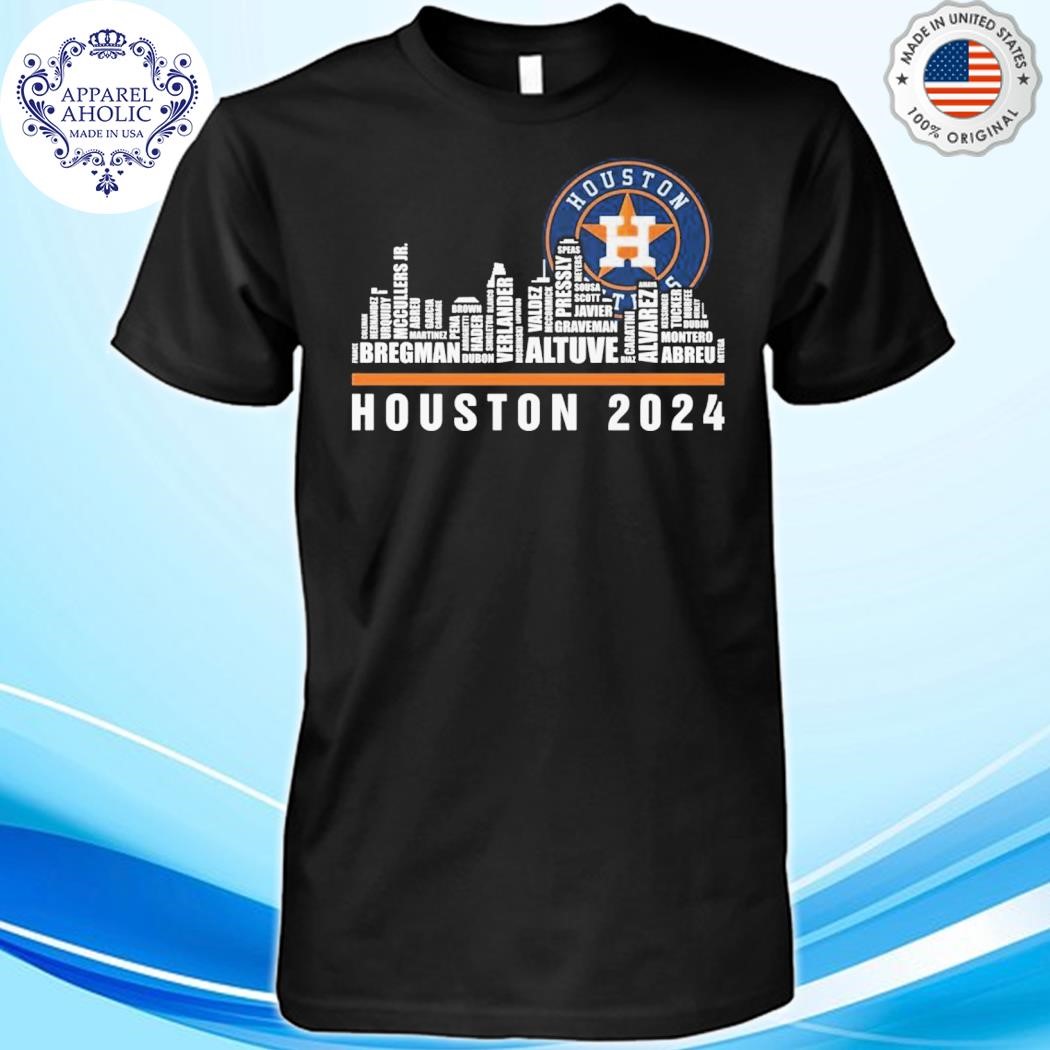 Houston Astros The Best Line Up In 2024 Player Name Skyline T-Shirt