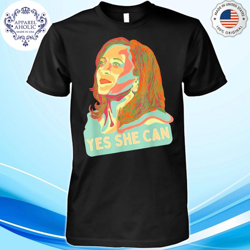 Kamala Harris Yes She Can Art Shirt