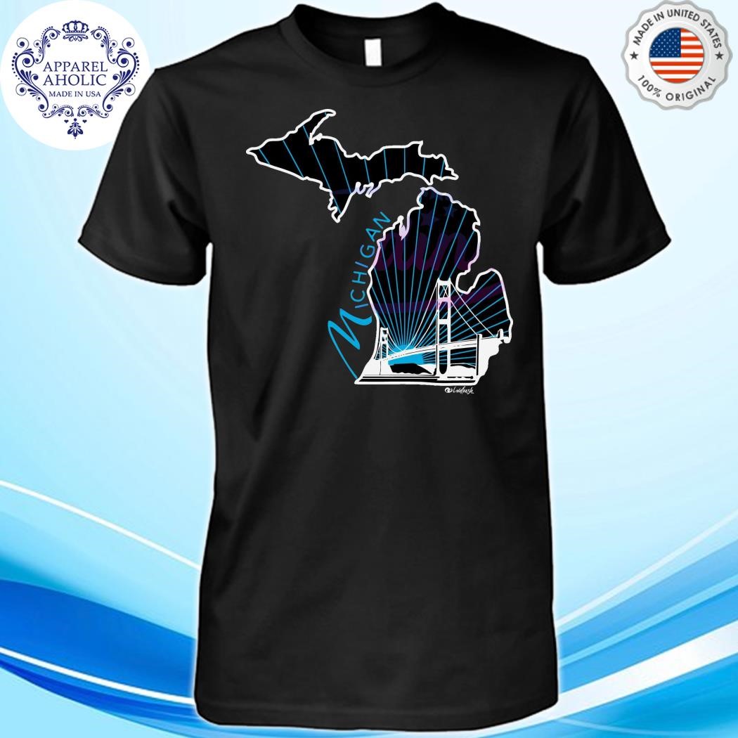 Map Of The Us State Of Michigan Stock Shirt