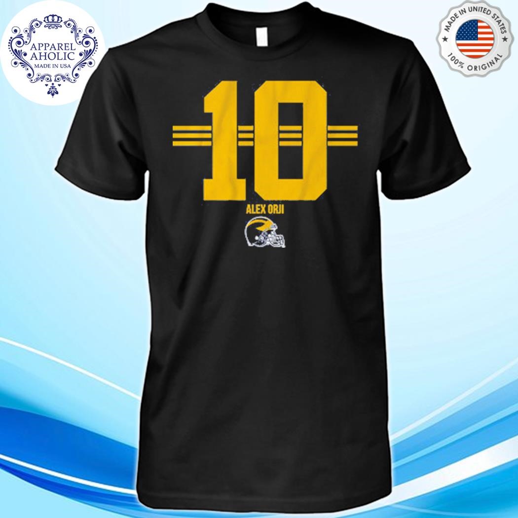 Michigan Football alex orjI 10 stripe shirt