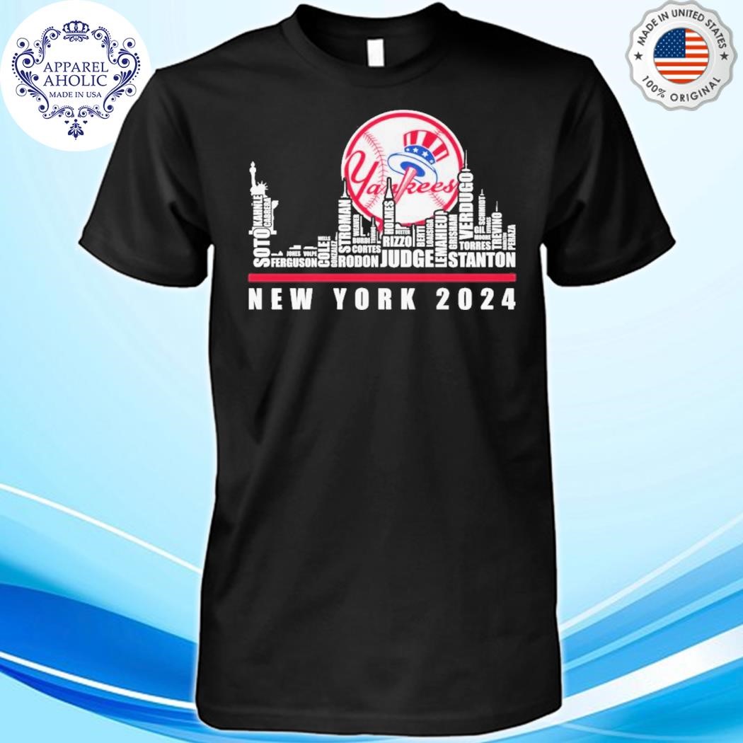 New York Yankees The Best Line Up In 2024 Player Name Skyline T-Shirt