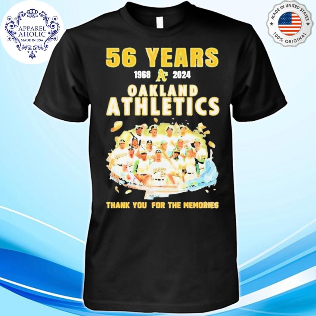 Official 56 Years 1968-2024 Oakland Athletics Thank You For The Memories Shirt