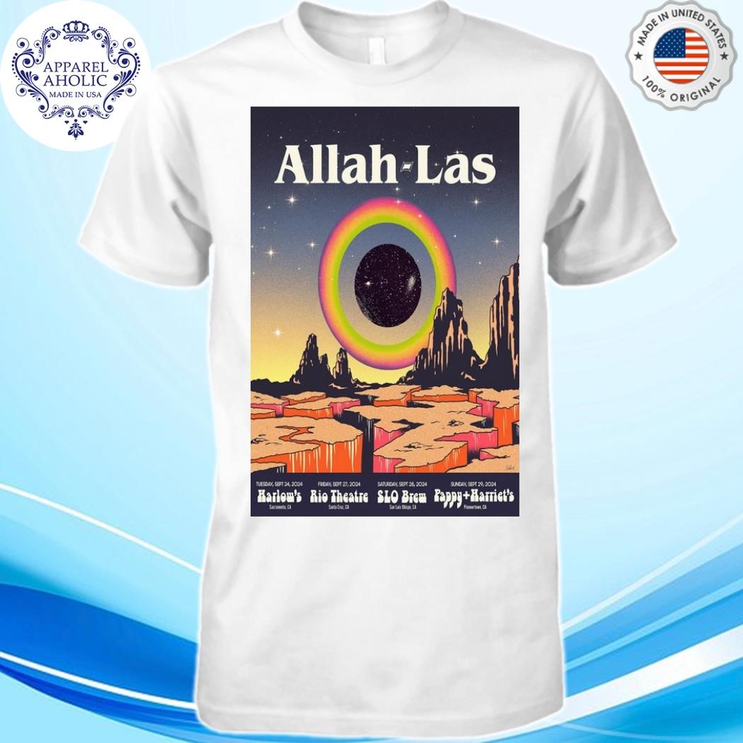 Official Allah Las Sept 29 2024 Pappy + Harriets’s In Pioneertown CA Tour Poster Shirt