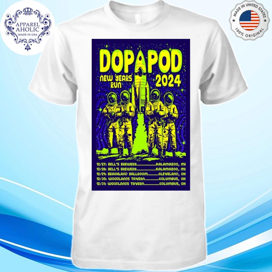 Official Dopapod Tour New Years Run December 2024 Poster Shirt