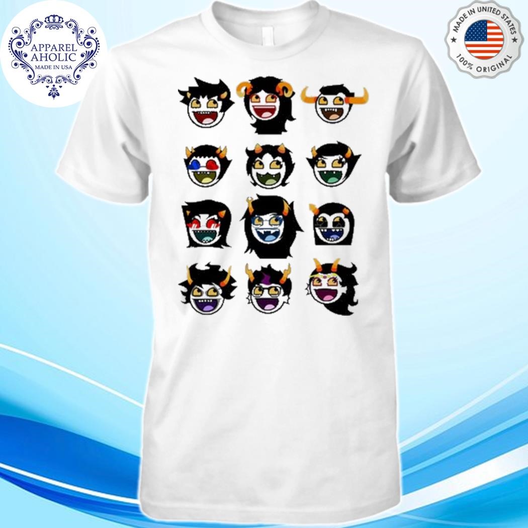 Official Homestuck Troll Awesome Smiley Icons Shirt