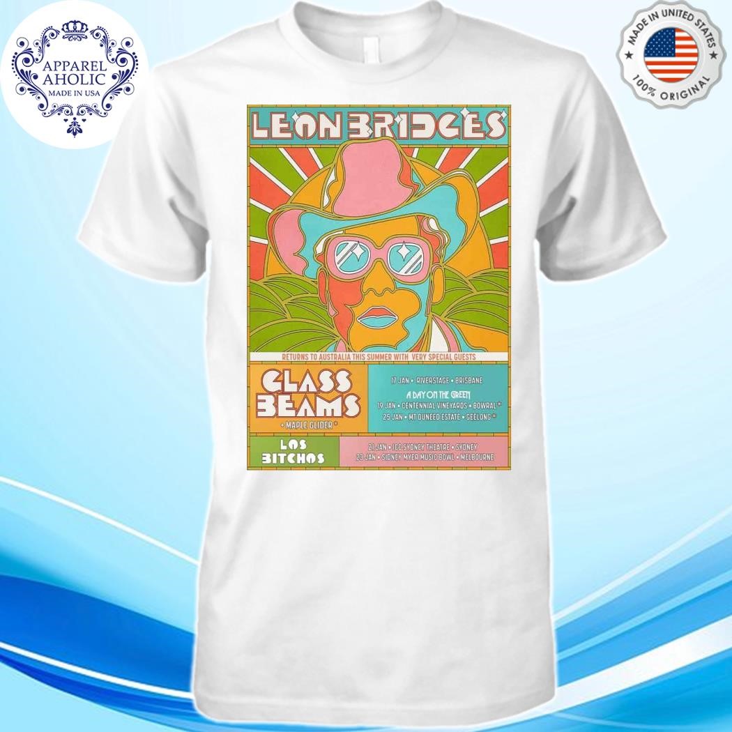 Official Leon Bridges For Australia Tour January 2025 Schedule List Shirt