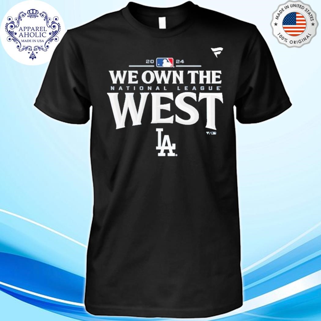 Official Los Angeles Dodgers 2024 NL West Division Champions Locker Room Shirt