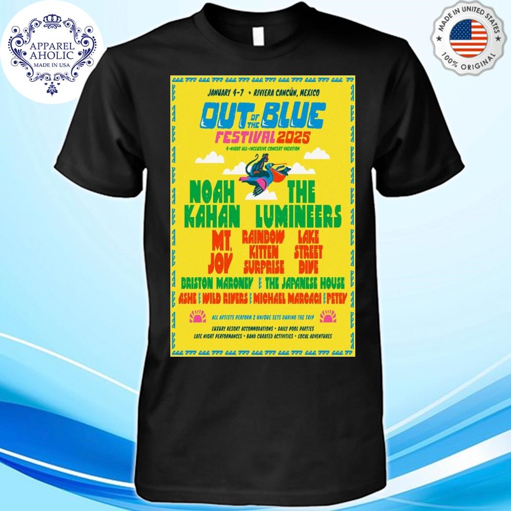 Official Out Of The Blue Festival Jan 4-7 2025 Riviera Cancun Mexico Poster Shirt