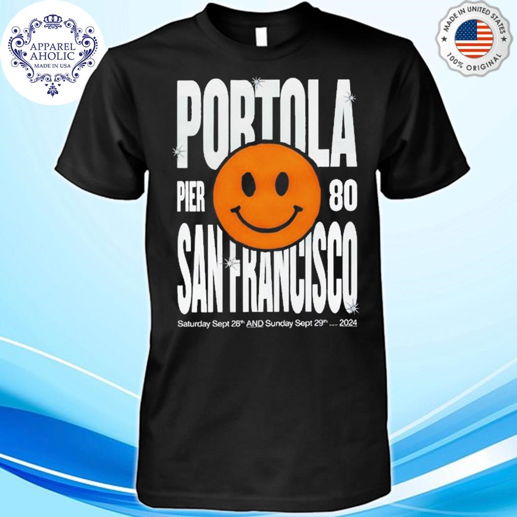 Official Portola smiley lineup shirt