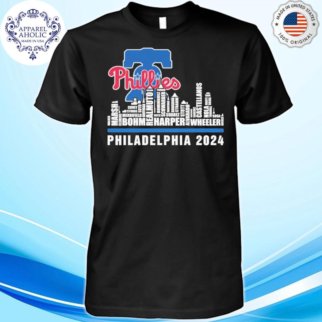 Philadelphia Phillies The Best Line Up In 2024 Player Name Skyline T-Shirt