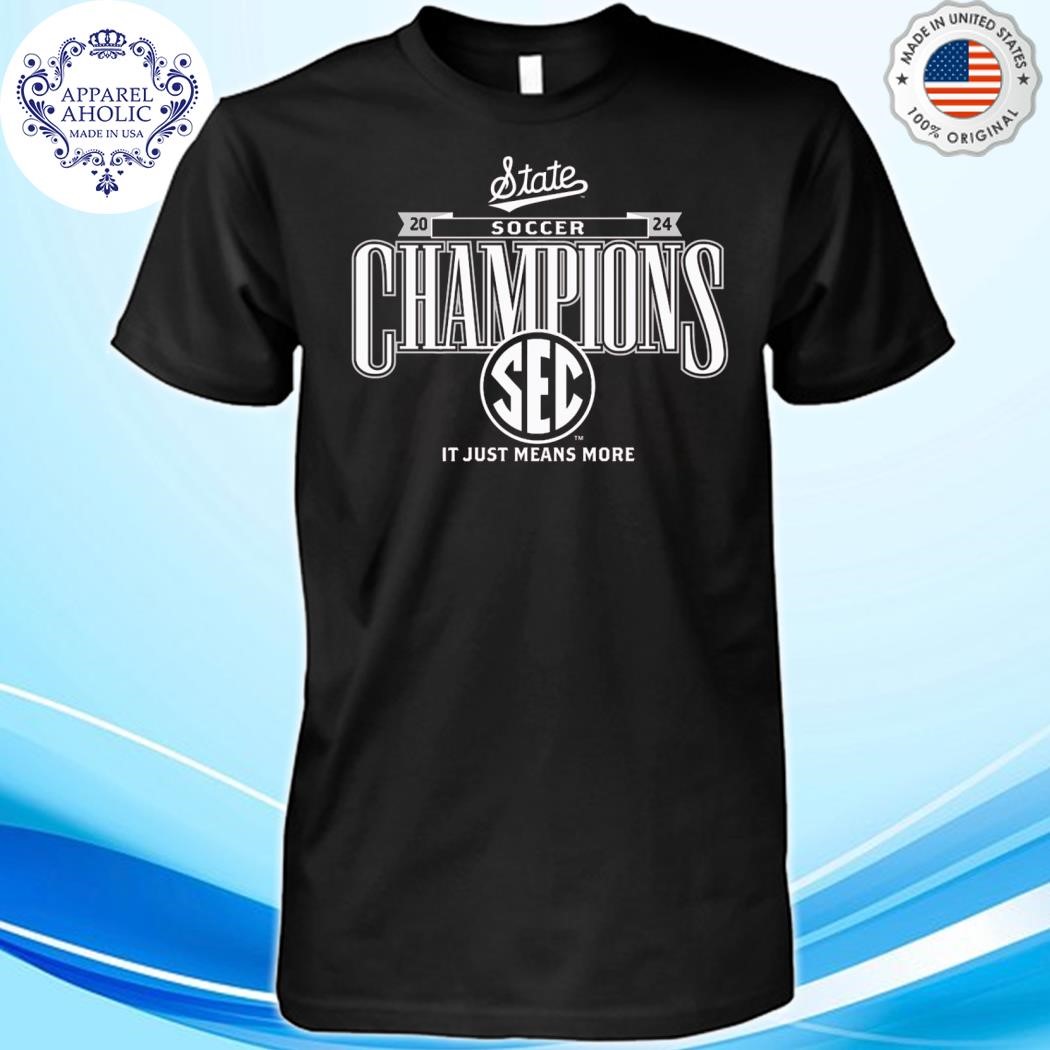 Official Mississippi State Bulldogs 2024 SEC Women's Soccer Regular Season Champions Locker Room Shirt