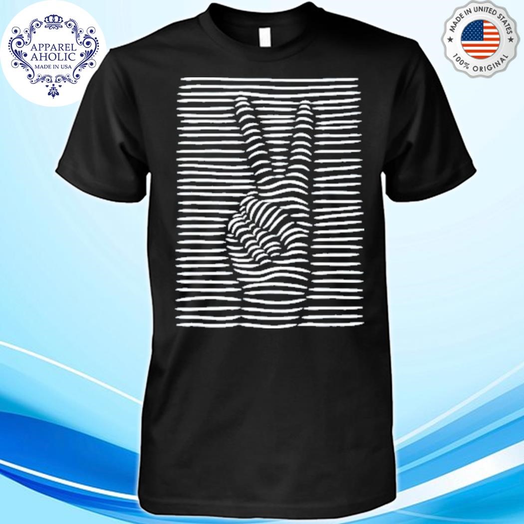 Official Peace Sign With Hands Optical Illusion Shirt