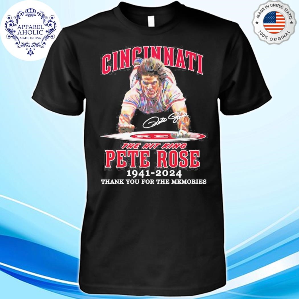 Official Peter Rose Cincinnati Reds 1941-2024 Thank You For The Memories Shirt