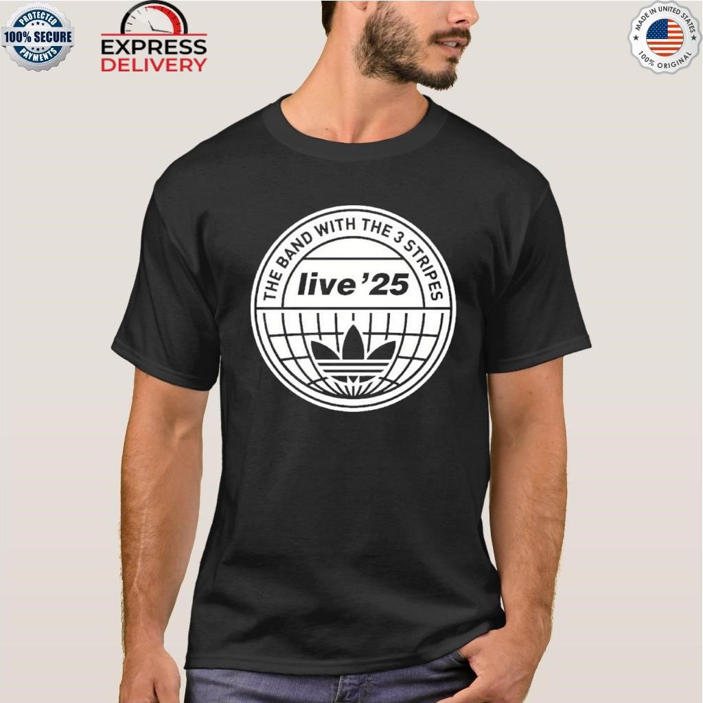 Oasis X Adidas The Band With The 3 Stripes Live 25 Logo Shirt