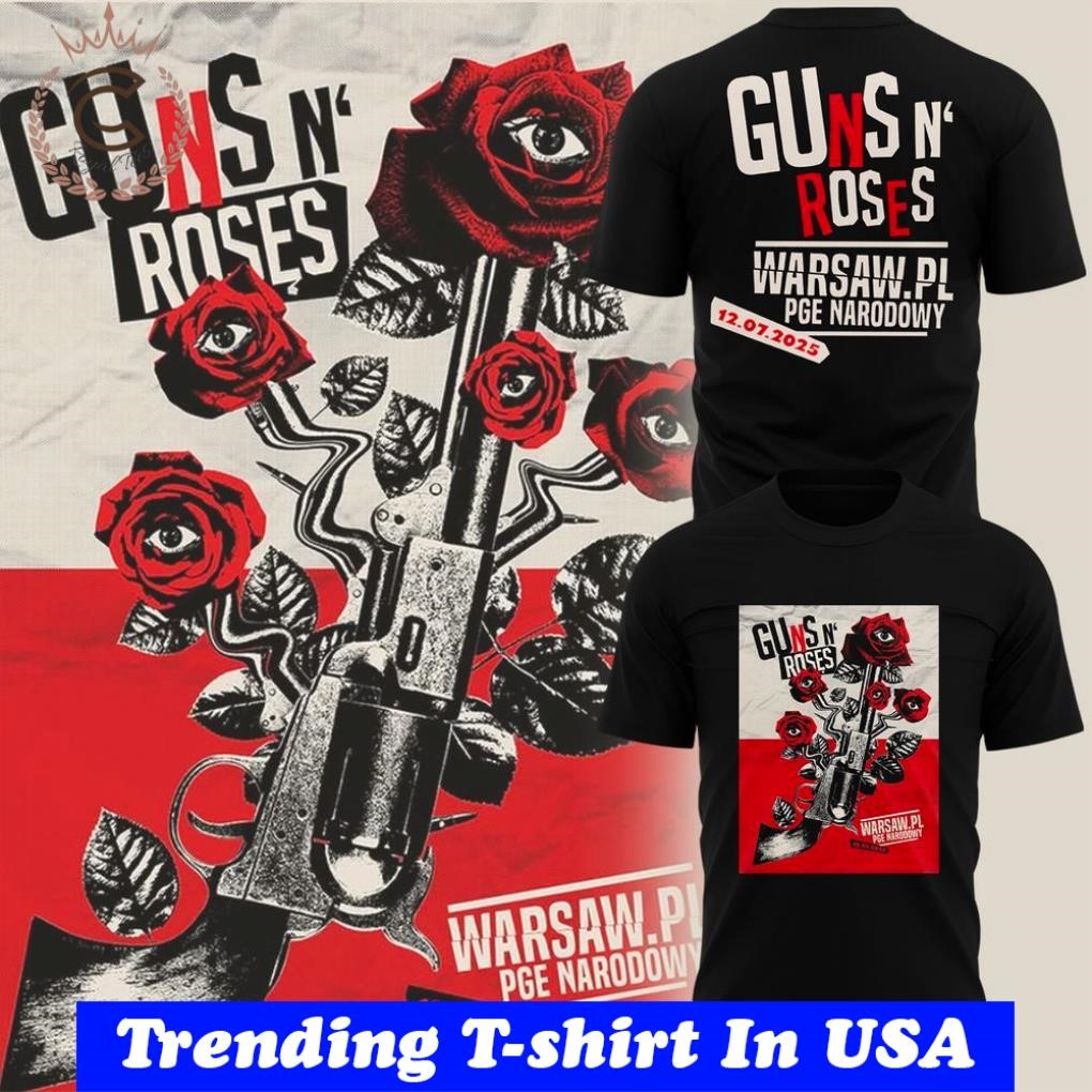Official Guns N' Roses World Tour to Warsaw 2025 Shirt