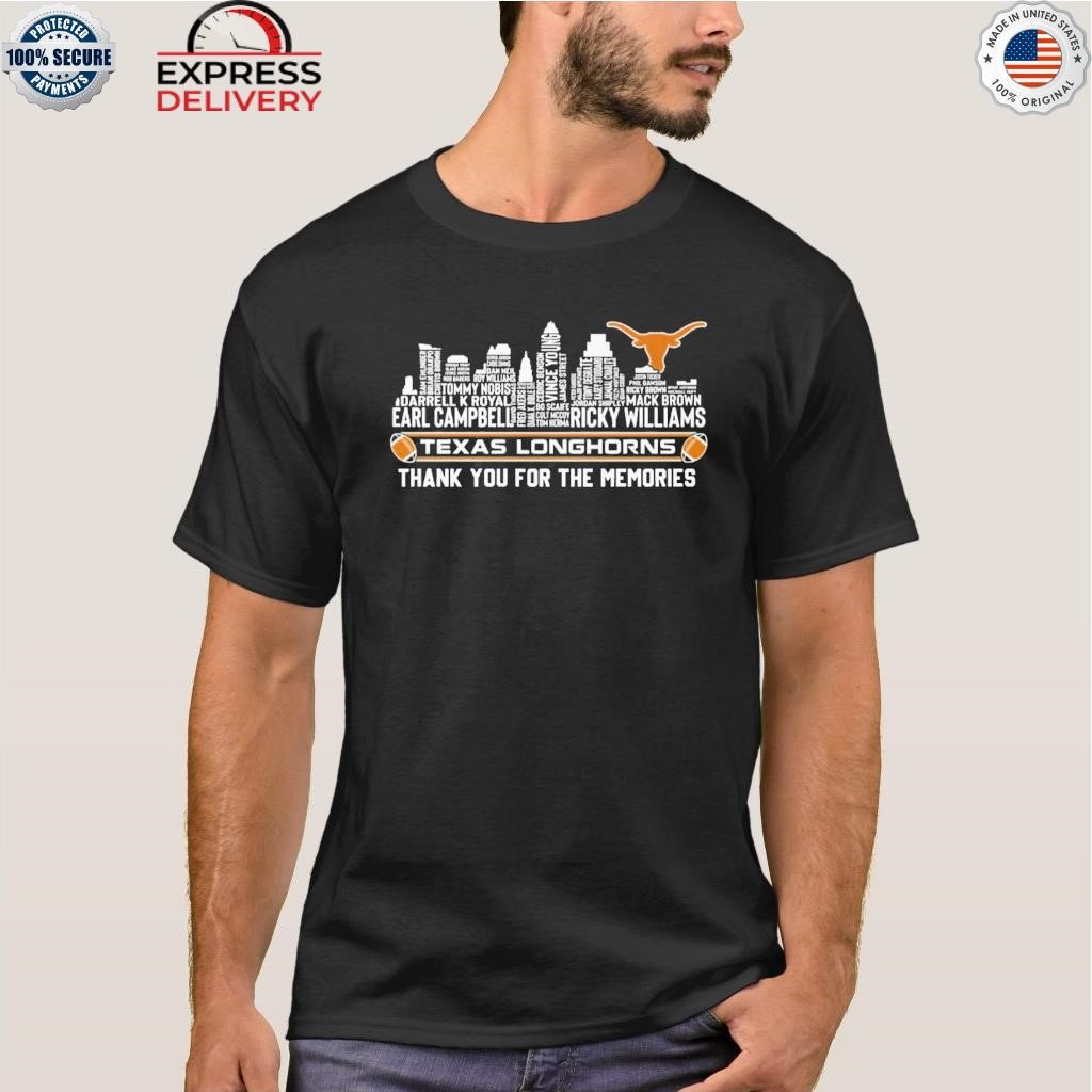 Texas Longhorns Thank You For The Memories Skyline Shirt